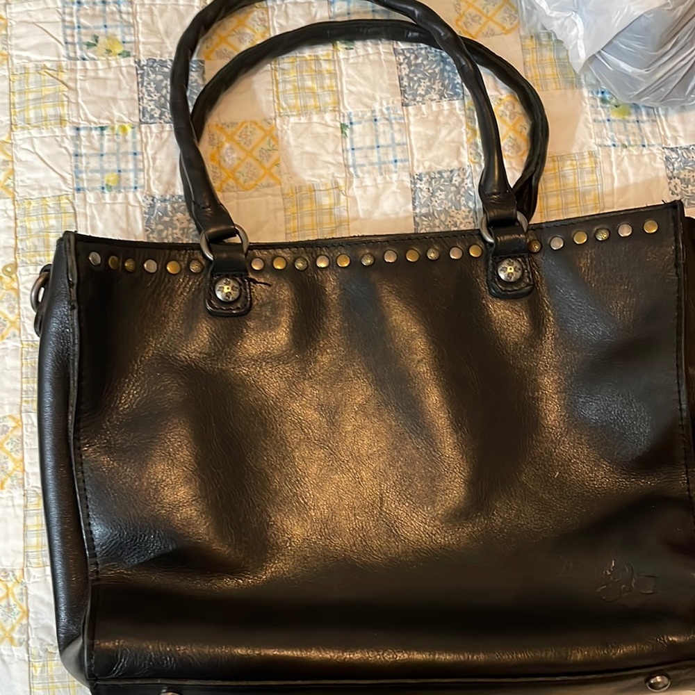 Black Patricia Nash studded purse/satchel